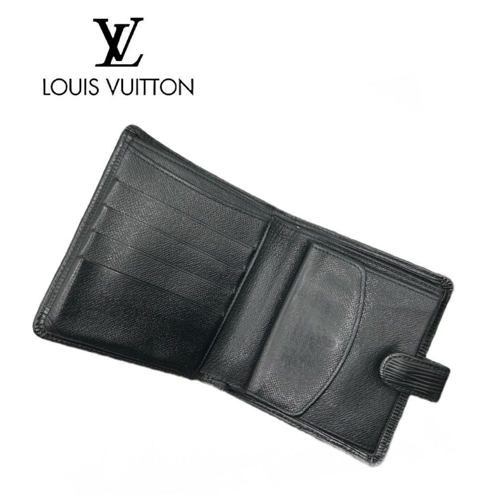 Louis Vuitton VINTAGE 1997 Epi Black Leather Bifold Compact Wallet - Picture 4 of 9